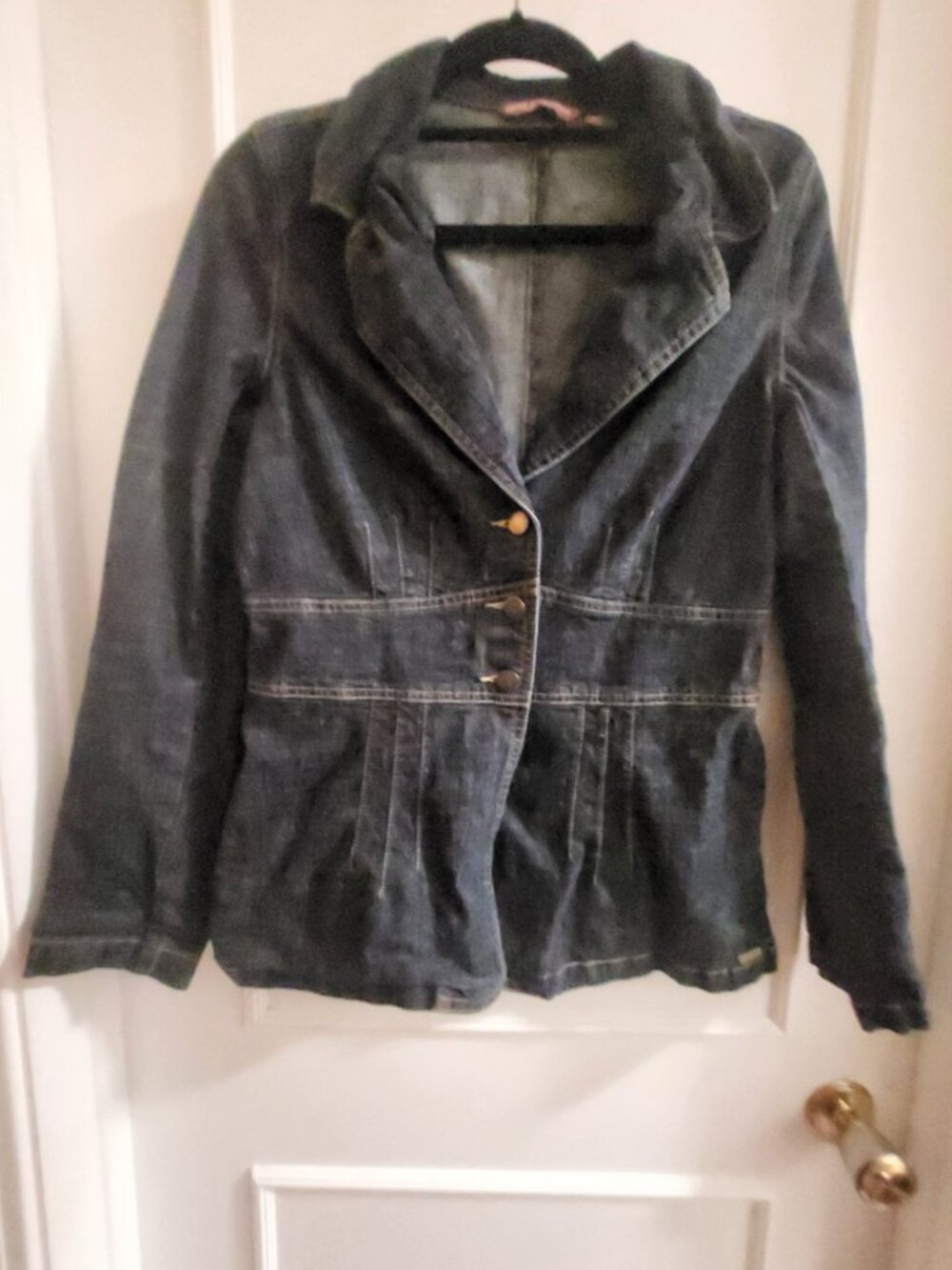 Vintage Y2K Point Zero Fitted Nicole Benisti Denim Jacket - 3 Button - Size 5/2